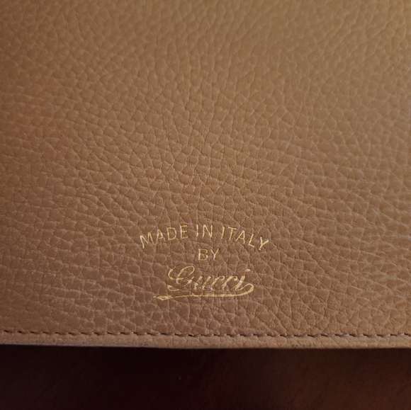 GUCCI Swing Beige Leather Cross Body Bag - Picture 3 of 12